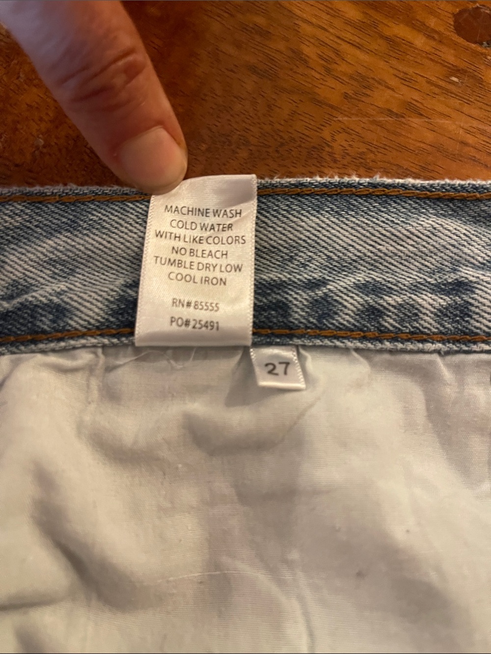 Pistola Distressed Button Fly Denim Shorts, size 27 - Picture 8 of 8